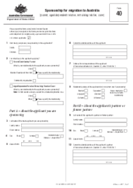 Form 40SP - Sponsorship for a partner to migrate to Australia - Thumbnail