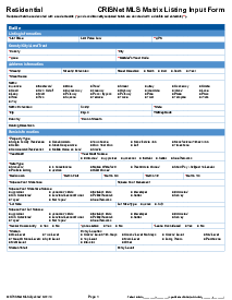 Crisnet MLS Matrix Listing Input Form - Thumbnail