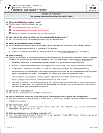 Form 1140, Missouri Motor Vehicle Accident Report - Thumbnail