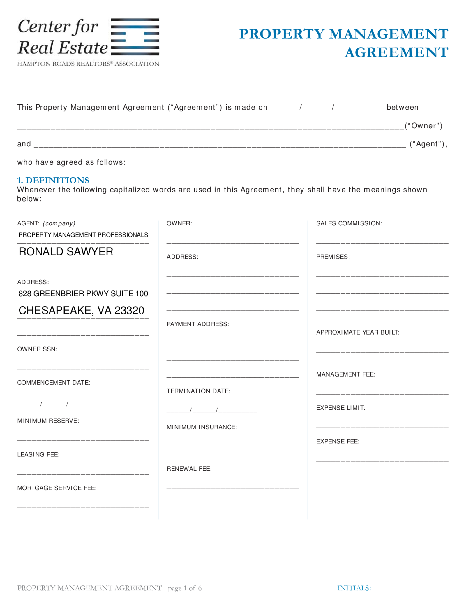 Property Management Agreement - Thumbnail