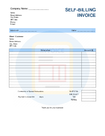 Self-Billing Invoice Template - Thumbnail