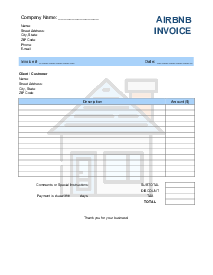 Airbnb Invoice Template - Thumbnail