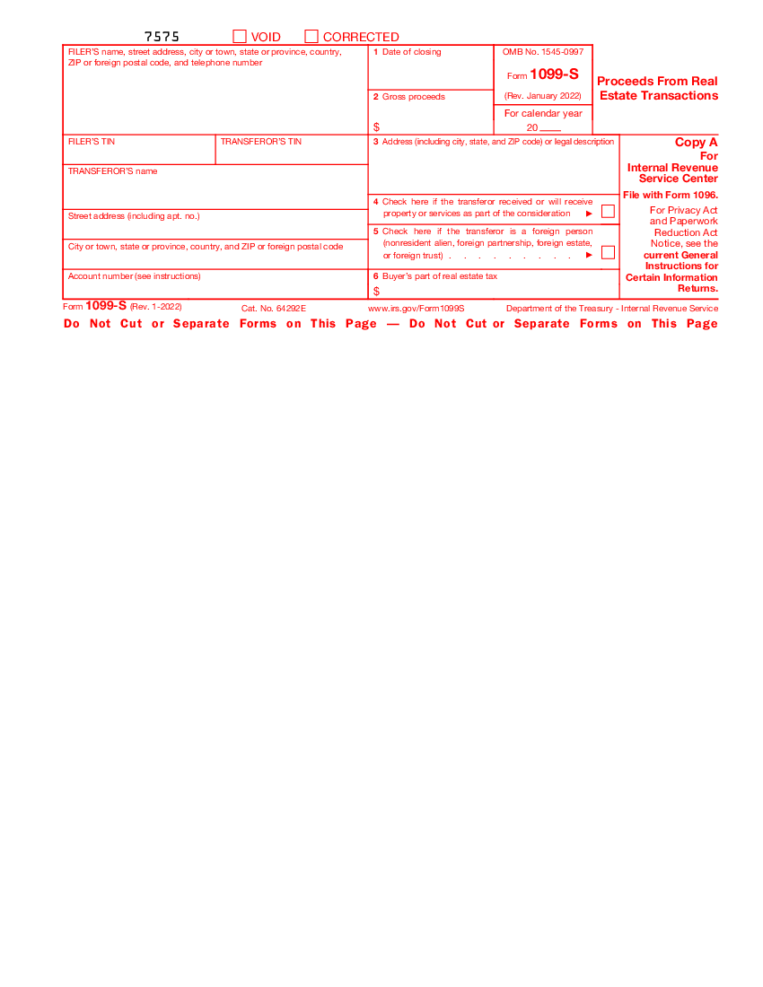 Form 1099-S (2023)