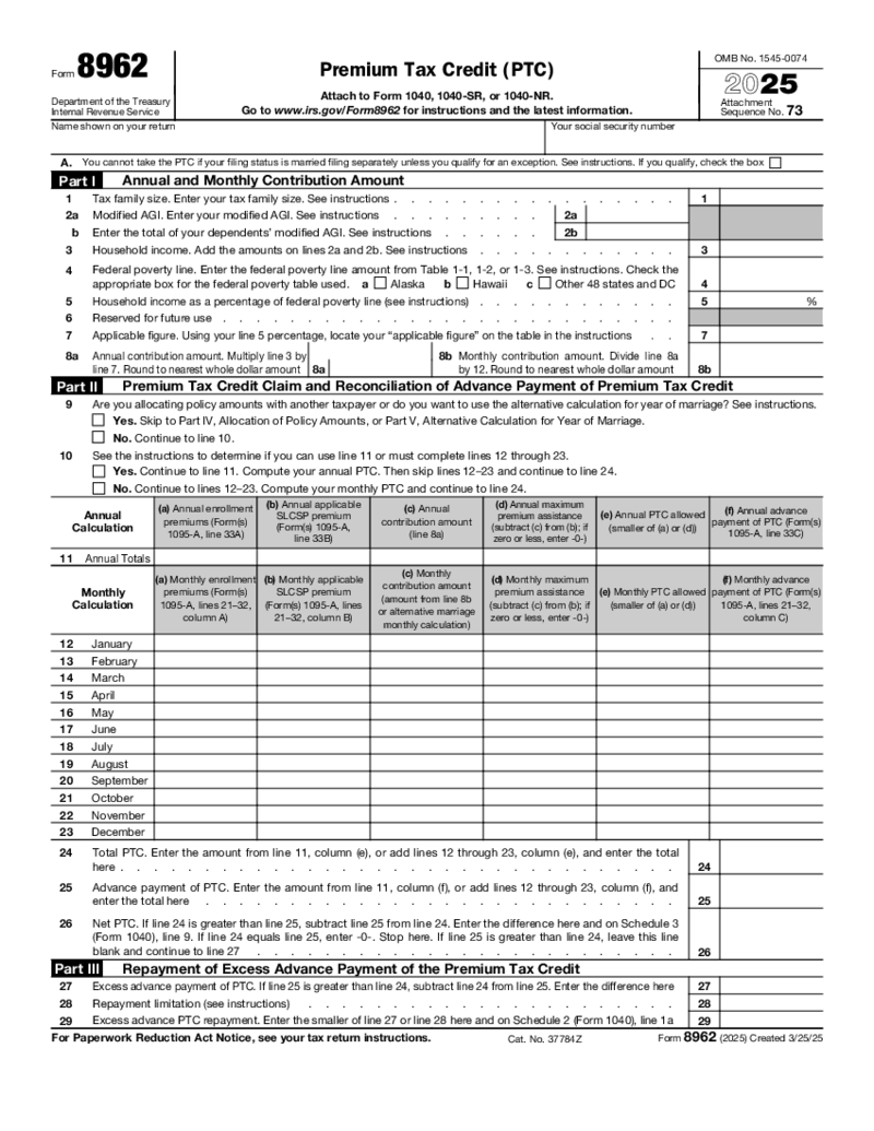 Form 8962