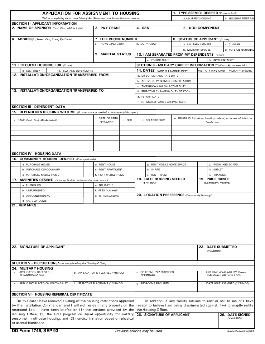 DD Form 1746