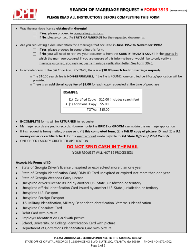 Form 3913 - Georgia Department of Public Health