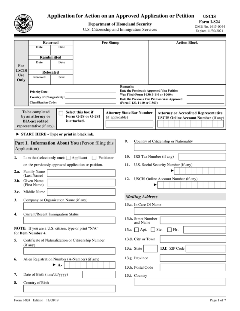 Form I-824