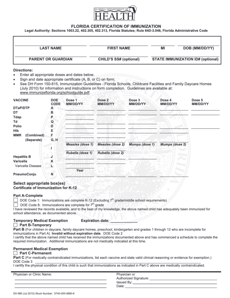 Form DH-680