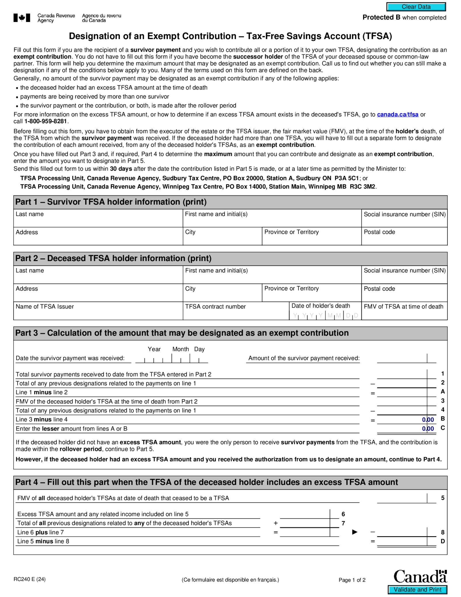 Form RC240 - Thumbnail