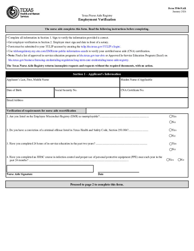 Form 5506-NAR