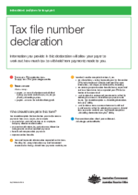 AU NAT 3092, Tax File Number Declaration - Thumbnail