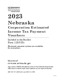 Nebraska Corporation Estimated Income Tax Payment Vouchers - Thumbnail