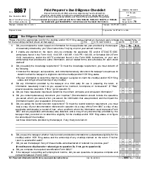 Due Diligence Form 8867 - Thumbnail
