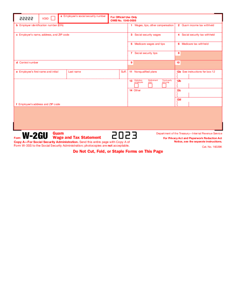 Form W-2GU