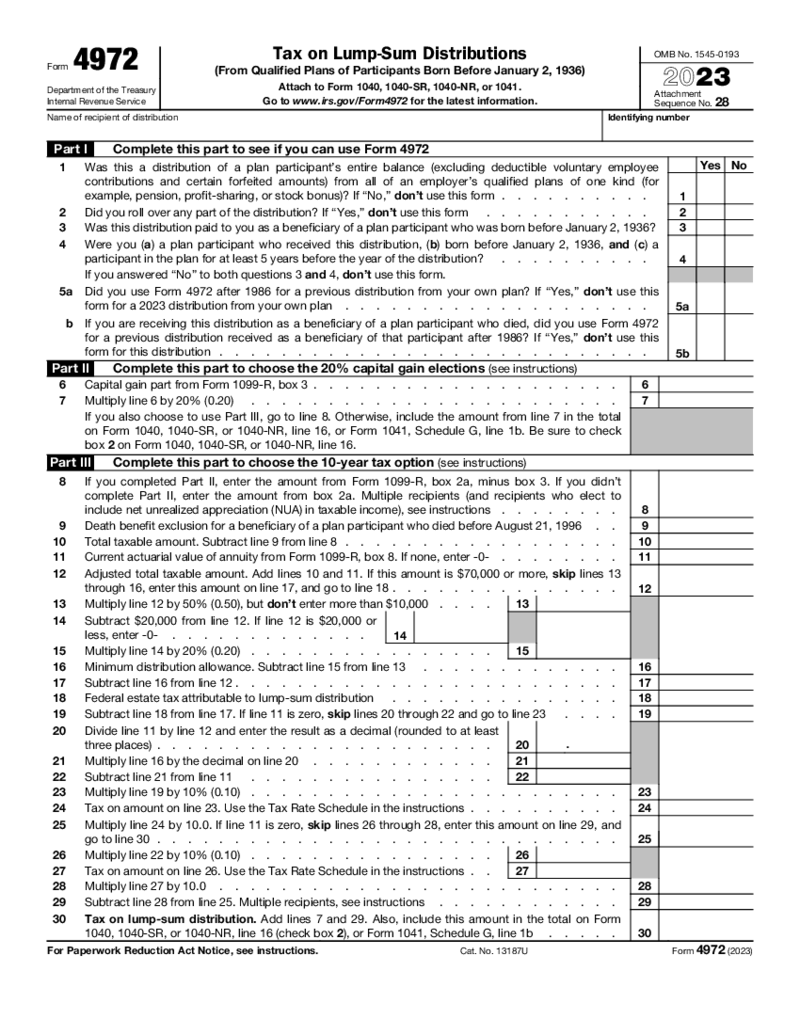 Form 4972 (2023)