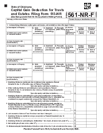 Form 561-NR-F: Capital Gain Deduction for Trusts and Estates - Thumbnail