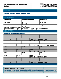 Student Contact Form - Thumbnail