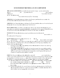 Wisconsin Residential Lease Agreement - Thumbnail