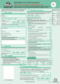 DVLA D1 Form Example - Thumbnail