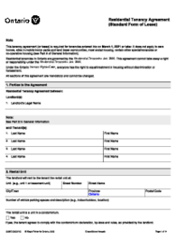 Picture of Ontario Standard Lease Agreement