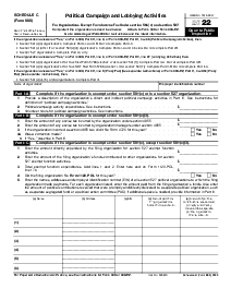 Schedule C (Form 990) - Thumbnail