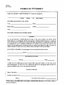 Form MVR-63 Power of Attorney - Thumbnail