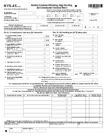 New York Form NYS-45 - Thumbnail