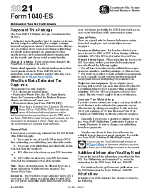 Form 1040-ES (2021) - Thumbnail