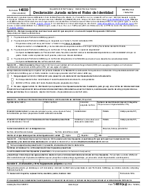 Form 14039 (sp), Identity Theft Affidavit (Spanish version) - Thumbnail