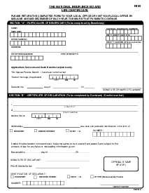 National Insurance Board Life Certificate Application (NI 65) - Thumbnail