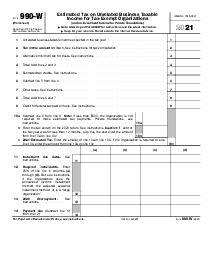 Form 990-W (2021) - Thumbnail