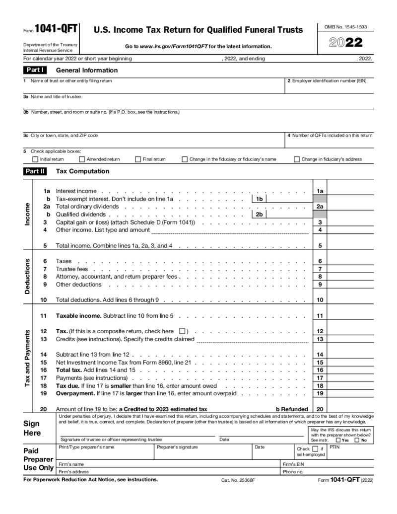 IRS Form 1041-QFT