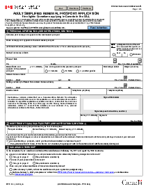 Adult Simplified Renewal Passport Application - Thumbnail