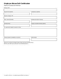 Employee Illness Self-Certification - Thumbnail