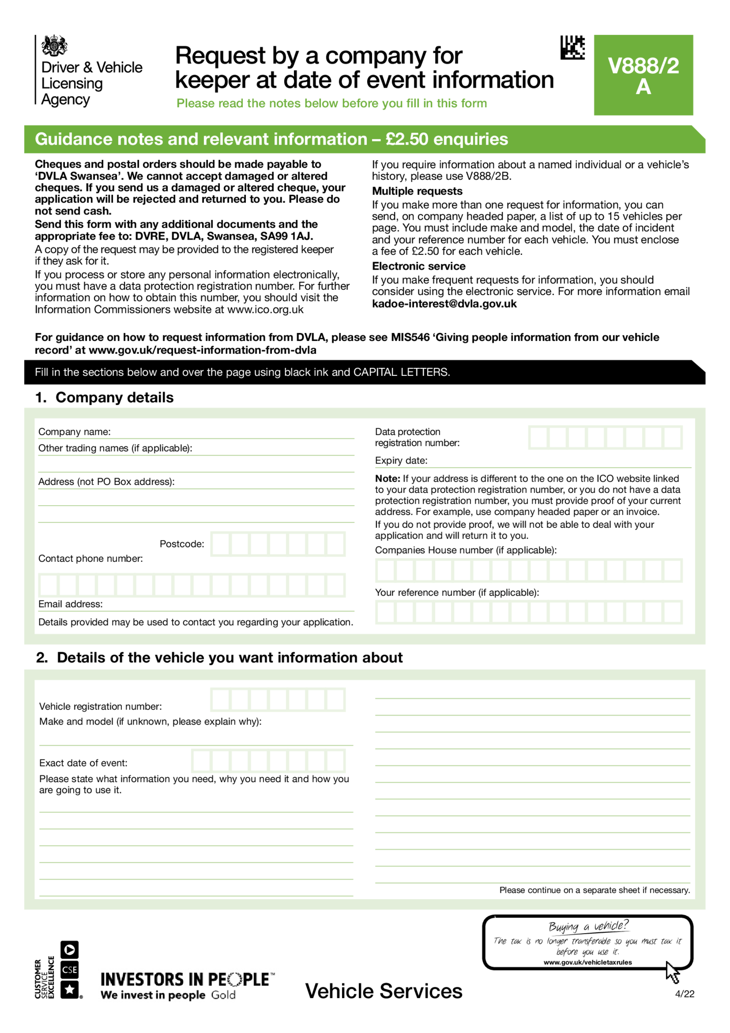 Form V888 2A - Thumbnail