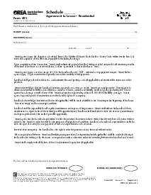 OREA Form 401, Agreement to Lease - Residential - Thumbnail