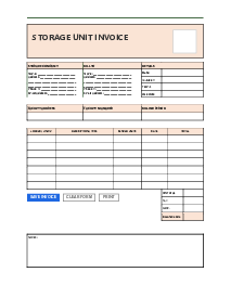 Storage Unit Invoice - Thumbnail