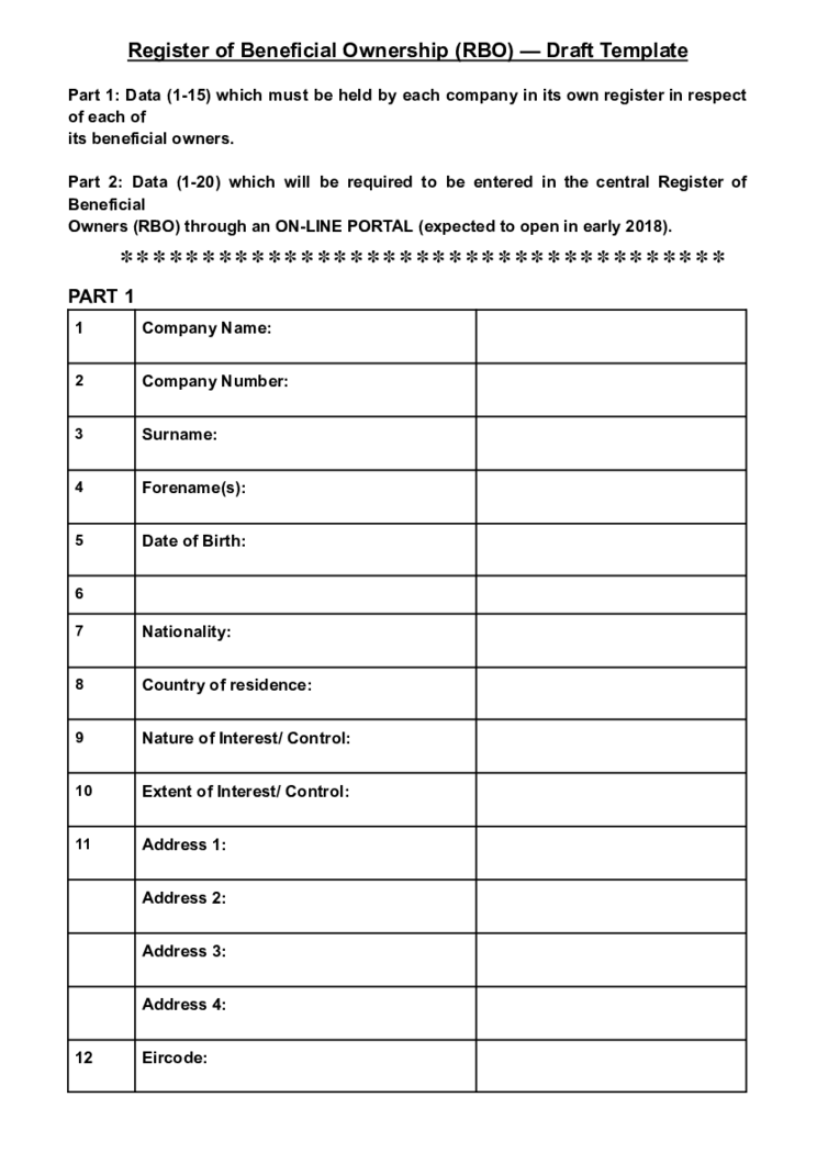 Form 636, Beneficial Ownership Record