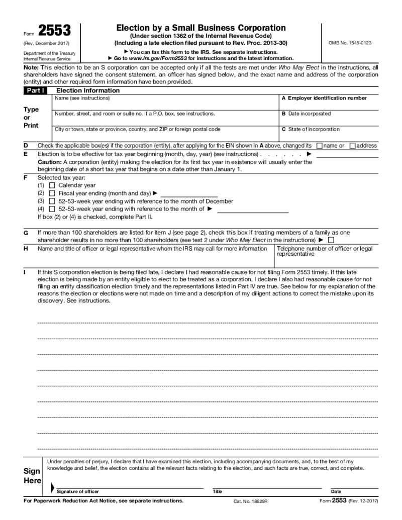 Form 2553