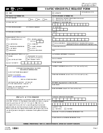 VA Form 10091, FSC Vendor File Request - Thumbnail