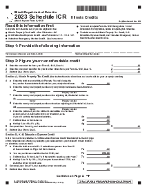 Illinois Schedule ICR - Thumbnail