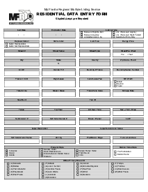 MFR MLS Residential Data Entry Form - Thumbnail