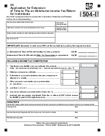 Oklahoma Form 504-I - Thumbnail