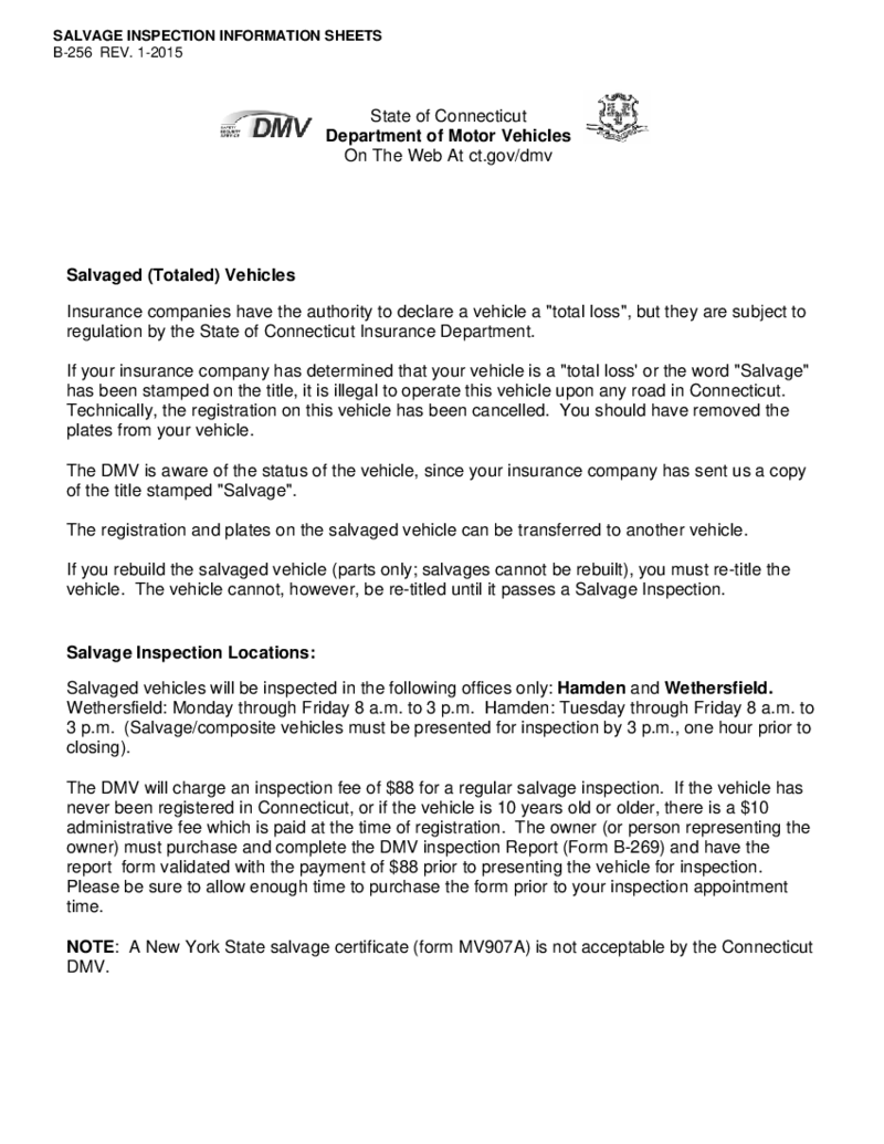 Form K 186, Salvage Vehicle Repair Report