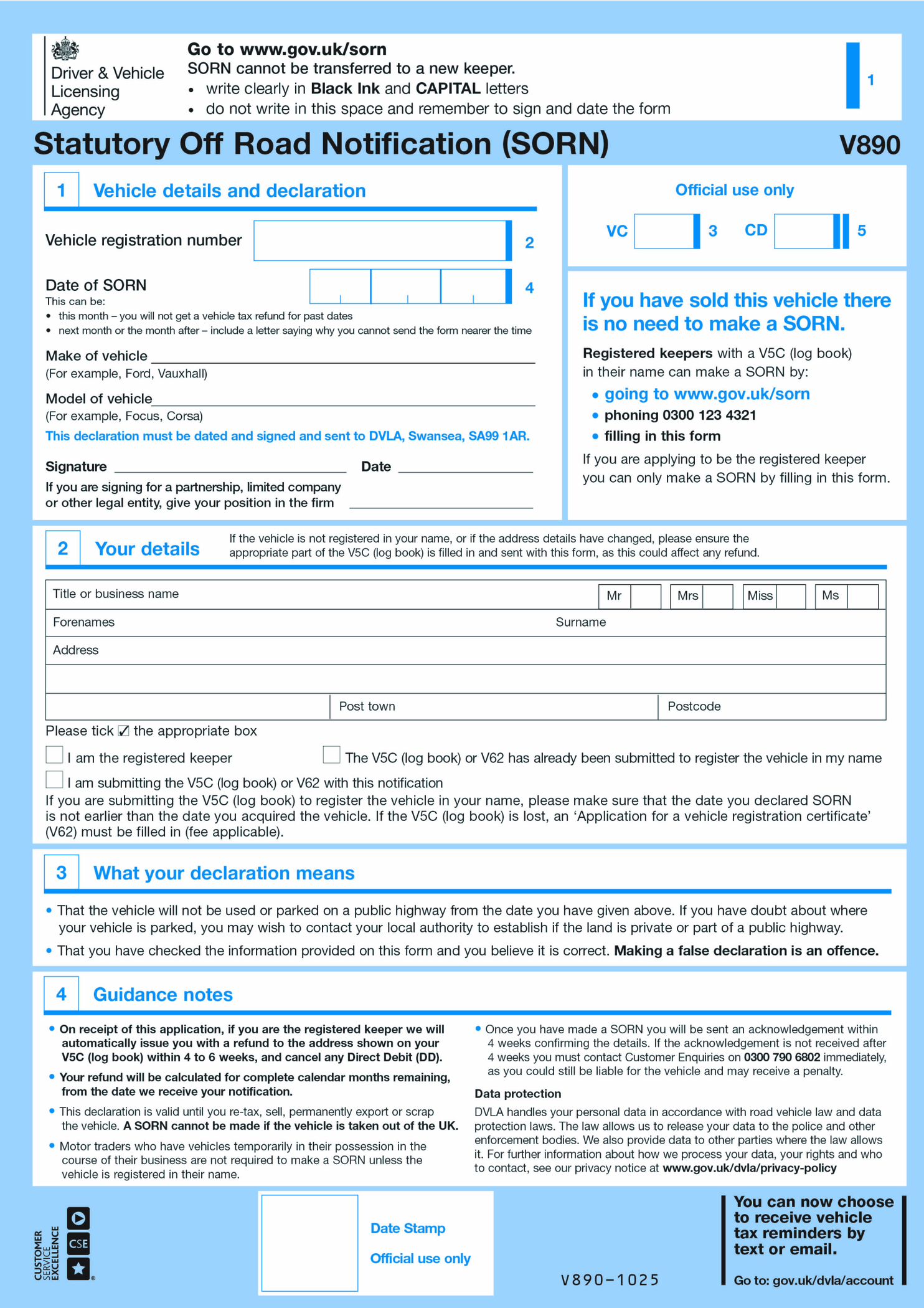 Form V890 - Thumbnail