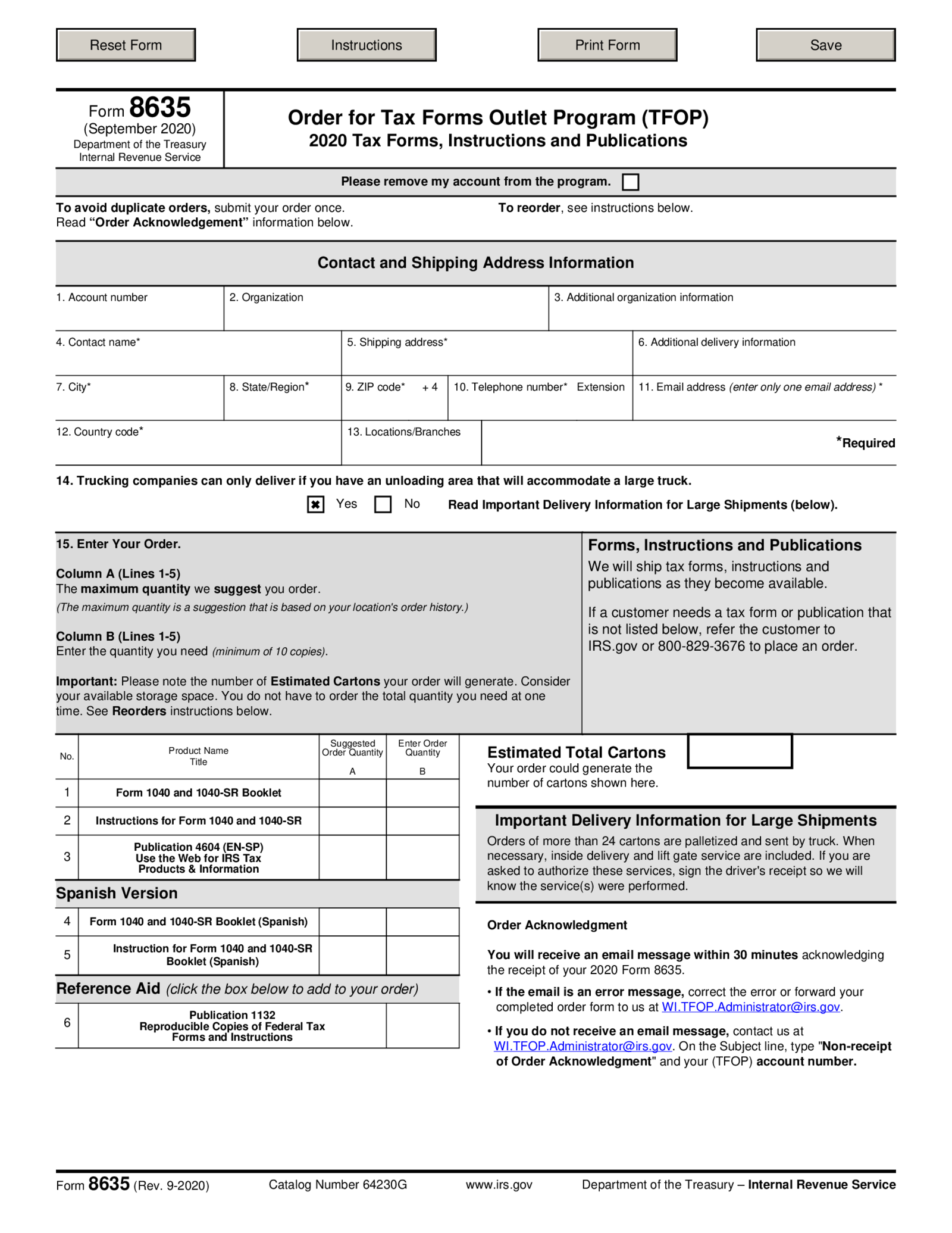 Form 8635 - Thumbnail