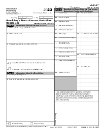 Form 1041 Schedule K-1 (2023) - Thumbnail