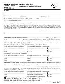 OREA Form 122, Mutual Release - Agreement of Purchase and Sale - Thumbnail