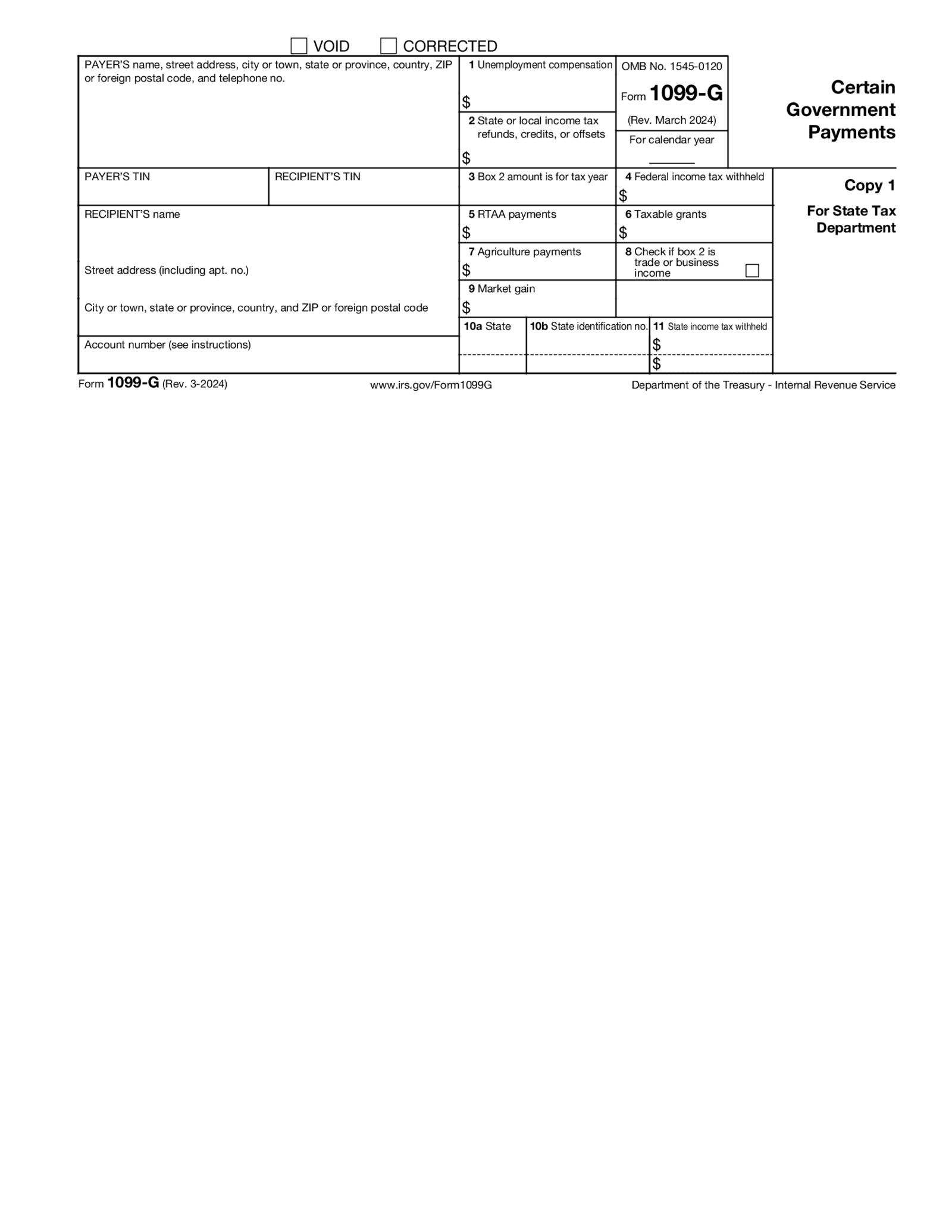 Form 1099-G - Thumbnail