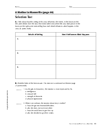 Fillable A Mother In Mannville PDF - Thumbnail